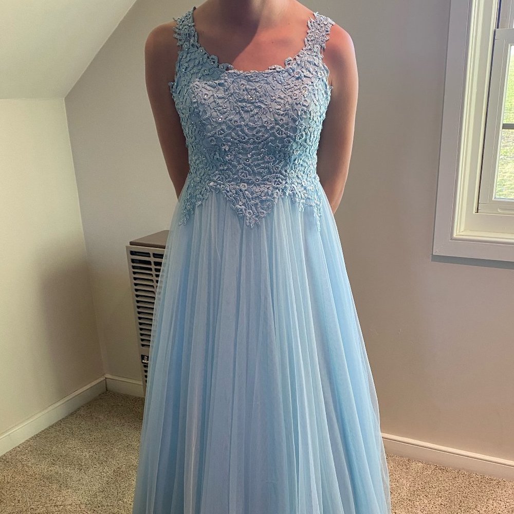 Light blue prom dress